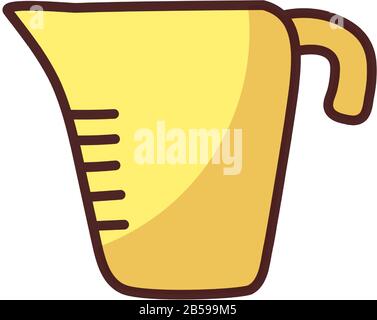 measuring jug on white background vector illustration design Stock Vector