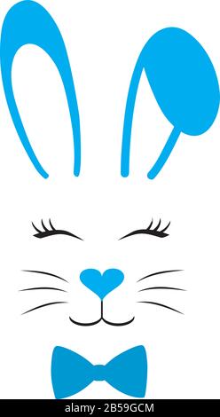Vector illustration of an Easter bunny. Bunny isolated. Stock Vector