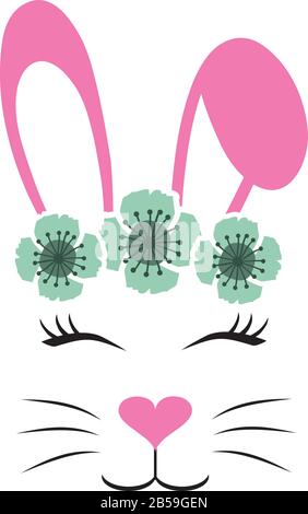 Vector illustration of an Easter bunny. Bunny isolated. Stock Vector