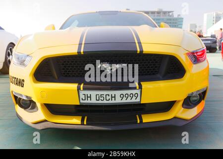 Vintage and new car and bike show in Mumbai, India. Stock Photo