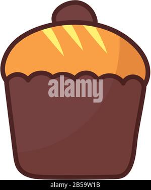 delicious cupcake on white background vector illustration design Stock Vector