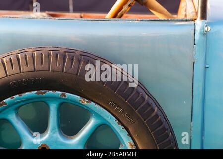 Vintage and new car and bike show in Mumbai, India. Stock Photo