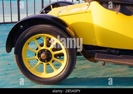 Vintage and new car and bike show in Mumbai, India. Stock Photo