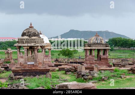 2001 Gujarat earthquake damaged ruins of Chattardi in Bhuj, Kutch, Gujarat, India. Stock Photo