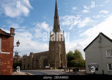 Parish church of Saint John the Baptist with Our Lady and Saint Lawrence, Thaxted, Essex, England Stock Photo