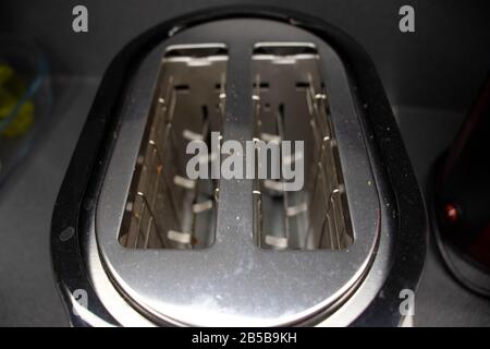 Empty Toaster close up top view for making toast Stock Photo