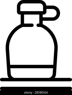 Water flask bottle icon, outline style Stock Vector