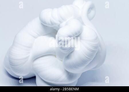a pile of shaving cream on white background Stock Photo
