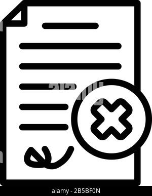 Fake news paper icon, outline style Stock Vector