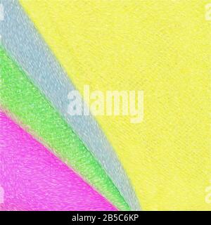 Digital art textured effect abstract background in bright yellow blue green and pink colors. Stock Photo