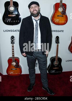 HOLLYWOOD, LOS ANGELES, CALIFORNIA, USA - MARCH 07: Andrew Erwin arrives at the Los Angeles Premiere Of Lionsgate's 'I Still Believe' held at ArcLight Cinemas Hollywood on March 7, 2020 in Hollywood, Los Angeles, California, United States. (Photo by Xavier Collin/Image Press Agency) Stock Photo