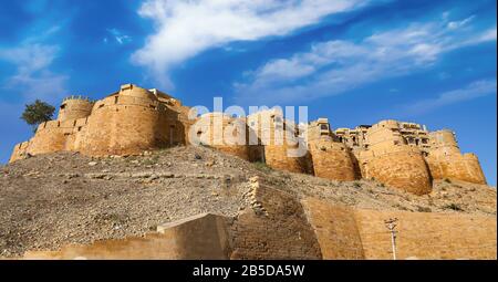 Jaisalmer Fort also known as the Golden Fort of Rajasthan is a UNESCO World Heritage site Stock Photo