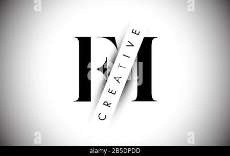 FI F I Letter Logo with Creative Shadow Cut and Overlayered Text Vector Illustration Design. Stock Vector