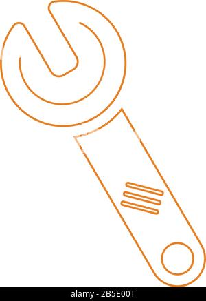 Well organized and fully editable Vector Wrench icon, construction tools, work element for vector stock and many other purposes. Stock Vector