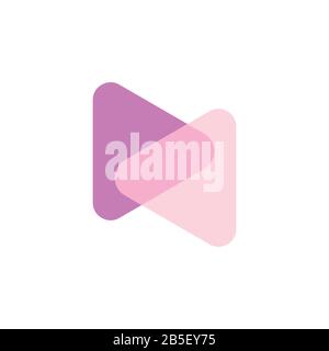 linked geometric triangle colorful gradient logo vector Stock Vector