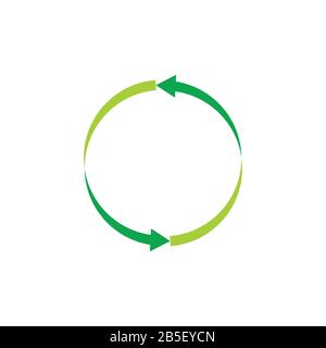 flow rotation arrow circle design logo vector Stock Vector