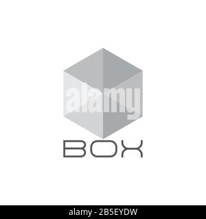 box simple gradient transparent logo vector Stock Vector