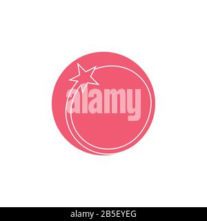 circle geometric motion stars rotation logo vector Stock Vector