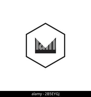 Letter P and M hexagon geometric symbol simple logo vector Stock Vector ...