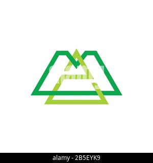 letter mz colorful geometric line logo vector Stock Vector
