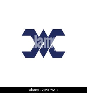 letter av flat geometric overlapping logo vector Stock Vector