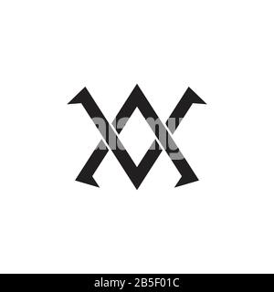 letter av linked overlapping logo vector Stock Vector