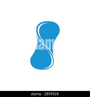 linked water drop letter s logo vector Stock Vector