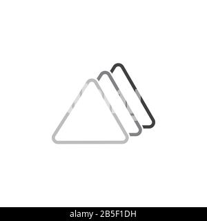 arrow triangle simple line motion design logo vector Stock Vector