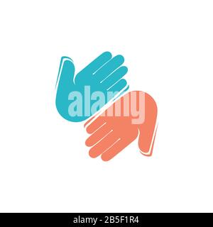 hi hand gesture symbol logo vector Stock Vector