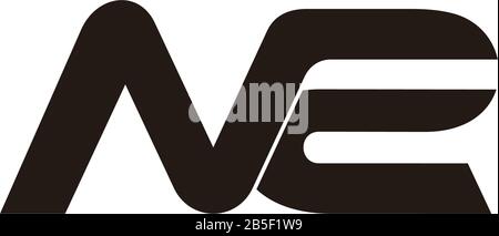 letter nr stripes linked overlapping logo vector Stock Vector