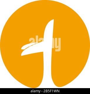sun swoosh airplane motion logo vector Stock Vector