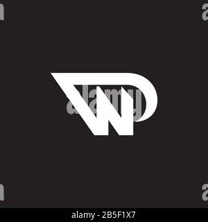 letter w motion swoosh geometric arrow symbol logo vector Stock Vector