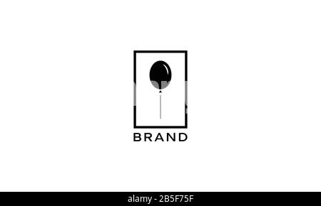 Vector logo on which an abstract image of a balloon. Stock Vector