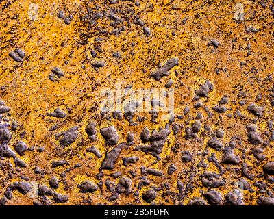 Rugged surface on the rusty color concrete floor Stock Photo