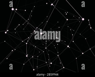 Trendy line art advertising with abstract lines on dark background for decoration design. Graphic design geometric shape. Graphic abstract background. Stock Photo
