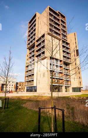 Odense Cortex park area near University of Southern Denmark, construction of infrastructure growing urban city. Stock Photo