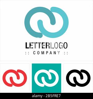 Letter N Vector Symbol Company Logo (Logotype). Lines Geometric Style Icon Illustration. Elegant and Modern Identity Concept Design Idea Template (Bra Stock Vector