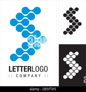 Letter S (Typography) Vector Symbol Company Logo (Logotype). Motherboard Connectors Technology Style Icon Illustration. Elegant Identity Concept Stock Vector