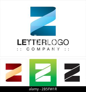 Letter Z (Typography) Vector Symbol Company Logo (Logotype). 3d Geometric Paper Fold (Origami) Layered Spiral Style Icon Illustration. Elegant Identit Stock Vector