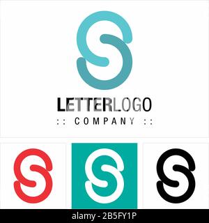 Letter S Vector Symbol Company Logo (Logotype). Lines Geometric Style Icon Illustration. Elegant and Modern Identity Concept Design Idea Template Stock Vector