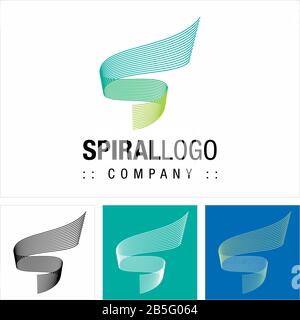 Spiral (Letter S) Vector Symbol Company (Travel Agency) Logo (Logotype). Multiple Lines, Movement, Dynamic, Abstract, Minimalist Style Icon Stock Vector
