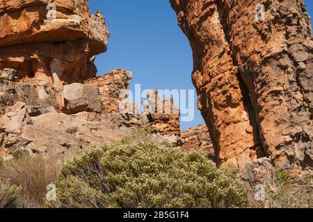 Cederberg rock formations at Stadsaal Caves 16 Stock Photo