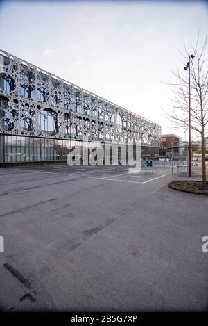 Odense Cortex park area near University of Southern Denmark, construction of infrastructure growing urban city. Stock Photo