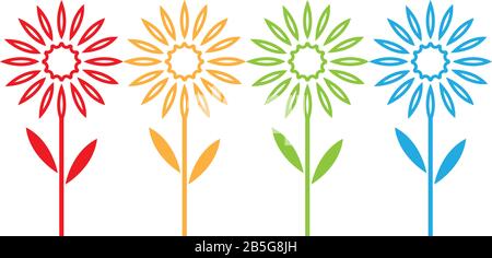 Edelweiss logo illustration vector design Stock Vector