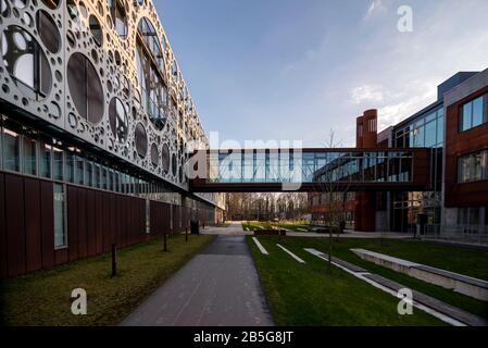 Odense Cortex park area near University of Southern Denmark, construction of infrastructure growing urban city. Stock Photo