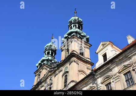 March 8, 2020, Lubiaz, Poland: The stronghold in Lubiaz, located on one of the oldest river crossings through the Odra River, was built in the Early FEU and was considered very old in the 12th century. It was to this town on August 16, 1163, that the first Cistercians came from Pforty on the Saale in Thuringia. Prince BolesÂ³aw I Wysoki brought them to Lubiaz.....At the beginning of the 13th century, he organized his branches: in MogiÂ³a near Krakow - 1222, in Henrykow - 1227, in Kamieniec Zabkowicki - 1249 and took over the care of the Cistercian monastery in Trzebnica.....The fourteenth cent Stock Photo