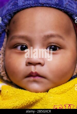 Close-up of indian asian baby looking at camera Stock Photo