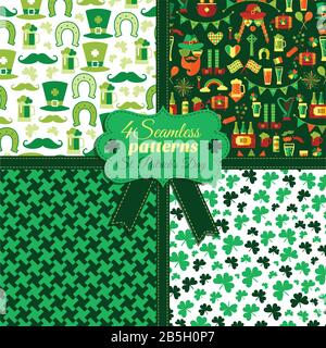 Seamless fashion pattern in green Stock Vector