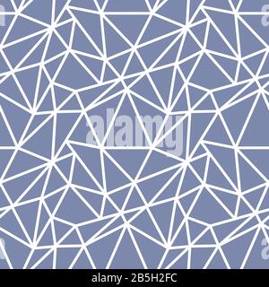 White and light blue seamless pattern with asymmetric chaotic net Stock Vector