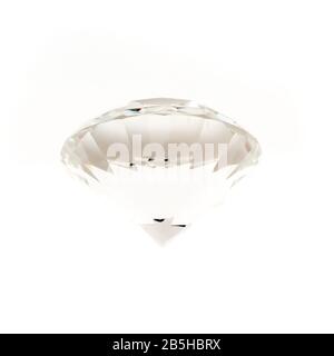 Clear diamond luxury accessory isolated on white background Stock Photo